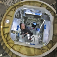 Josh Korwin shooting the SpaceX Dragon Capsule